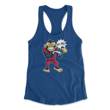 Dancing Monkey Jackson Womens Racerback Tank in Royal color